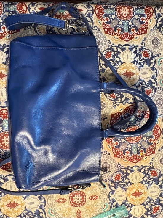 Patricia Nash Handbags - Patricia Nash Cobalt Blue Leather Tote with Top Handles